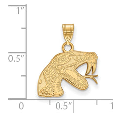 14k Gold LogoArt Florida A and M University Rattler Small Pendant