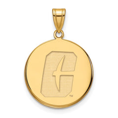 10k Gold LogoArt University of North Carolina at Charlotte 49ers Large Disc Pendant