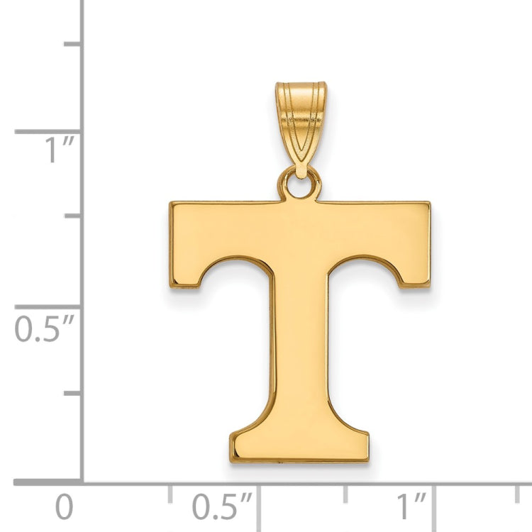 14k Gold LogoArt University of Tennessee Letter T Large Pendant