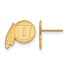 14k Gold LogoArt University of Utah Small Post Earrings