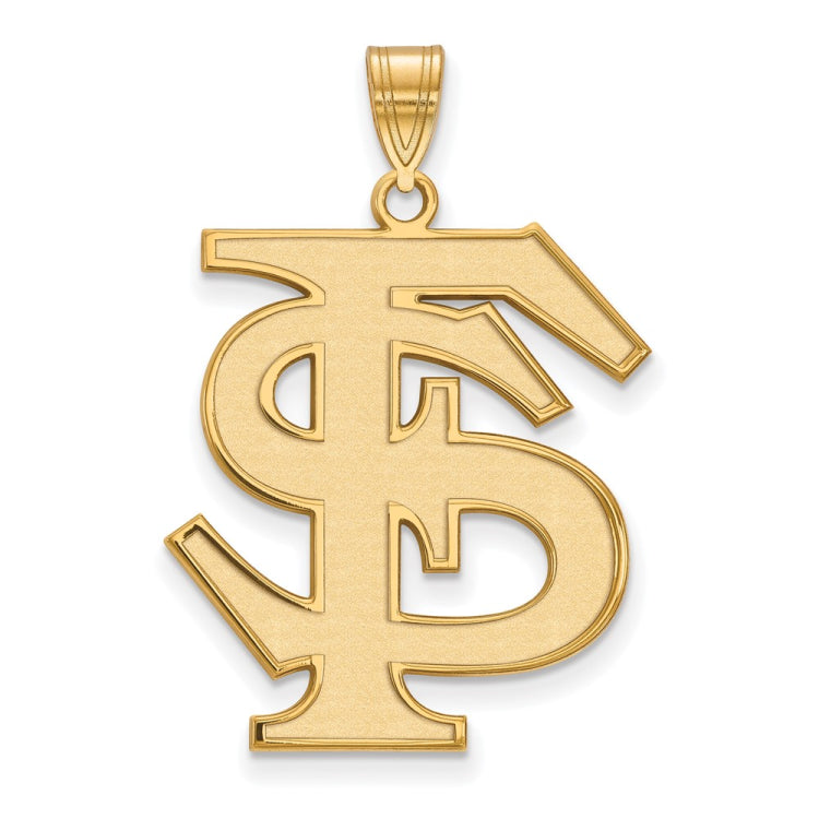 14k Gold LogoArt Florida State University F-S Extra Large Pendant