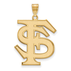 14k Gold LogoArt Florida State University F-S Extra Large Pendant