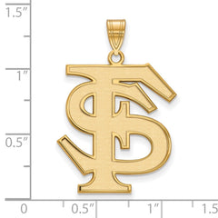 14k Gold LogoArt Florida State University F-S Extra Large Pendant