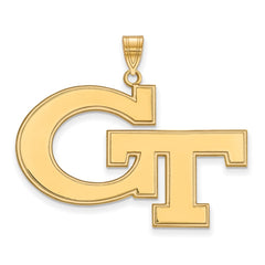 14k Gold LogoArt Georgia Institute of Technology G-T Extra Large Pendant