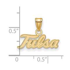 14k Gold LogoArt University of Tulsa T-U Small Pendant