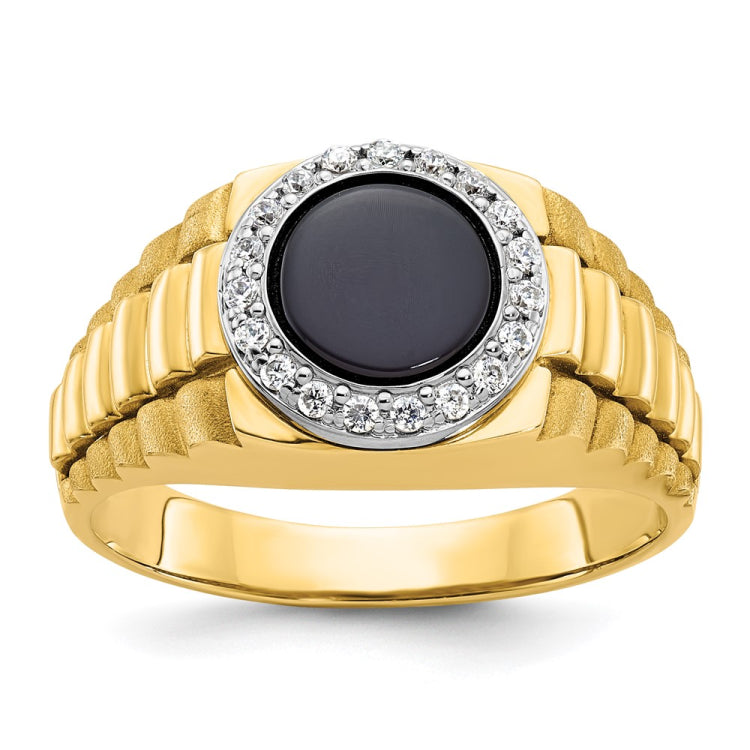 Men's TT 1/5ct tw Dia/Onyx Ring NO STONES/WILL ORDER FOR QTY ONLY Mounting