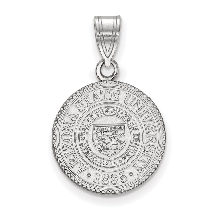 14k White Gold Arizona State University Medium Crest Pendant