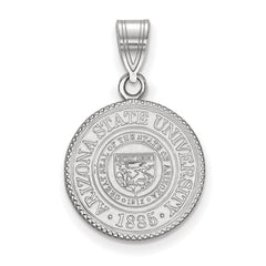 14k White Gold Arizona State University Medium Crest Pendant