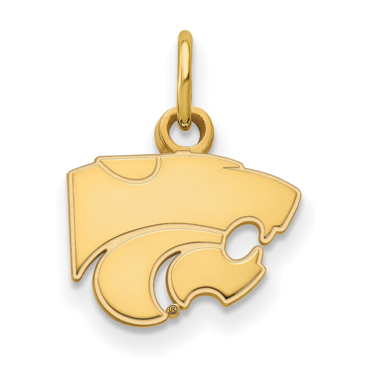14k Gold LogoArt Kansas State University Wildcat Extra Small Pendant
