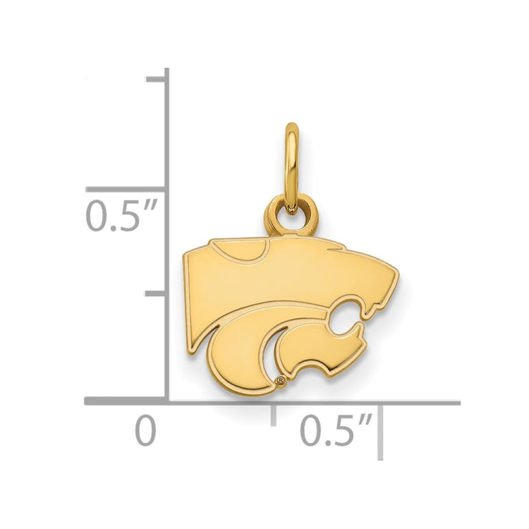 14k Gold LogoArt Kansas State University Wildcat Extra Small Pendant