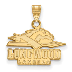 14k Gold LogoArt Longwood University Lancers Small Pendant