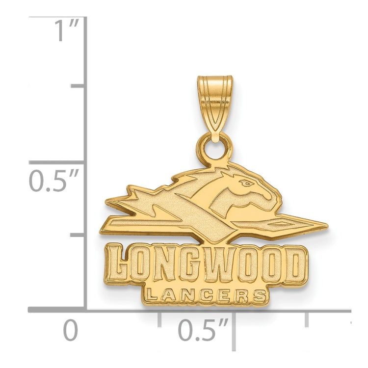 14k Gold LogoArt Longwood University Lancers Small Pendant