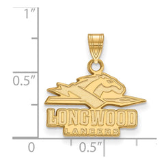 14k Gold LogoArt Longwood University Lancers Small Pendant