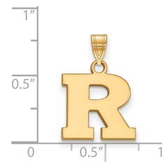 14k Gold LogoArt Rutgers University Letter R Small Pendant