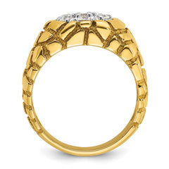 Men's Yellow Gold Nugget Cluster Ring