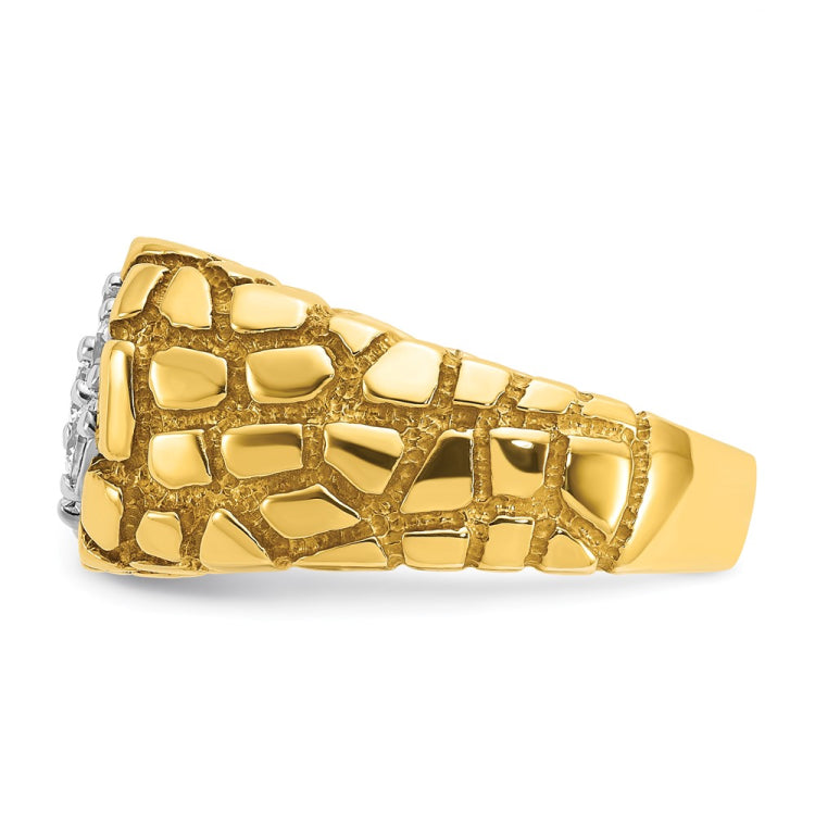 Men's Yellow Gold Nugget Cluster Ring