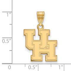 10k Gold LogoArt University of Houston U-H Medium Pendant