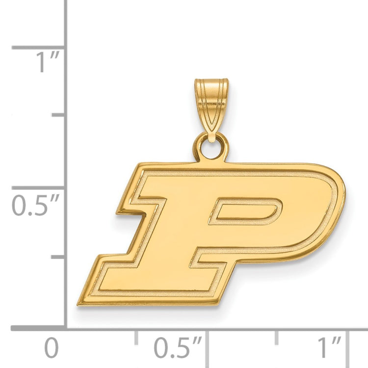 10k Gold LogoArt Purdue University Letter P Small Pendant