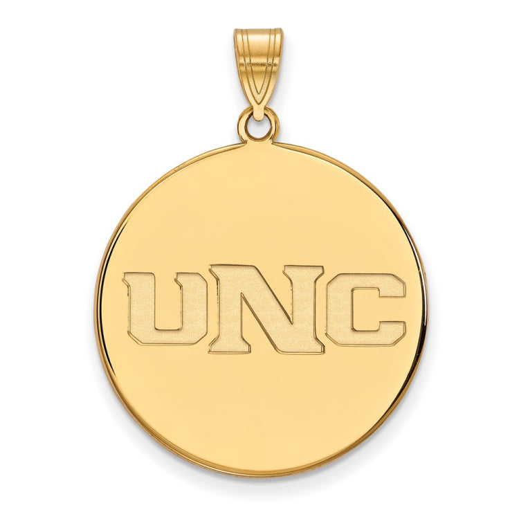 14k Gold LogoArt University of Northern Colorado U-N-C Extra Large Disc Pendant