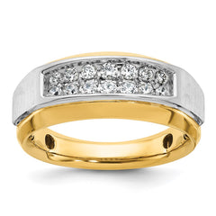 Men's Two-tone Band with Satin Finish Mounting