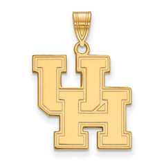 10k Gold LogoArt University of Houston U-H Large Pendant