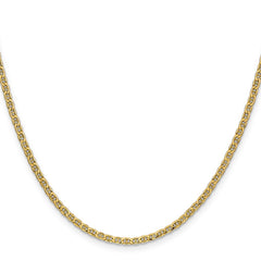 14K 24 inch 2.4mm Semi-Solid Anchor with Spring Ring Clasp Chain