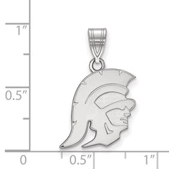 10k White Gold University of Southern California Trojan Medium Pendant