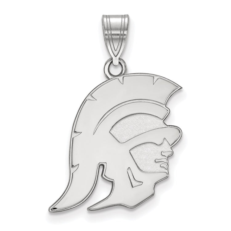 10k White Gold University of Southern California Trojan Large Pendant