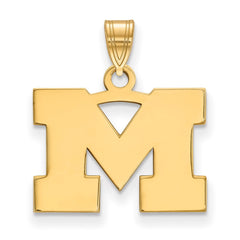 14k Gold LogoArt University of Michigan Letter M Small Pendant
