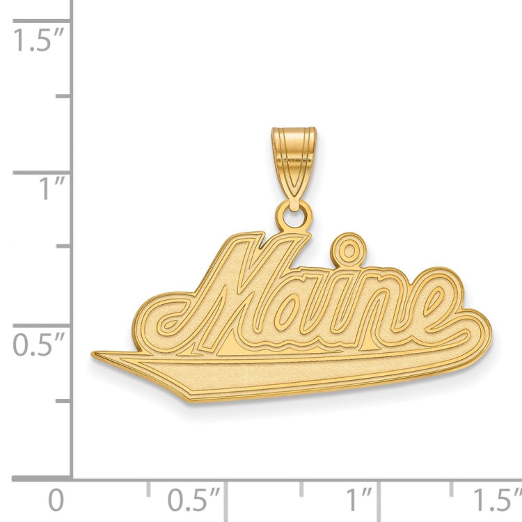 14k Gold LogoArt University of Maine Large Pendant