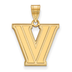 14k Gold LogoArt Villanova University Letter V Medium Pendant
