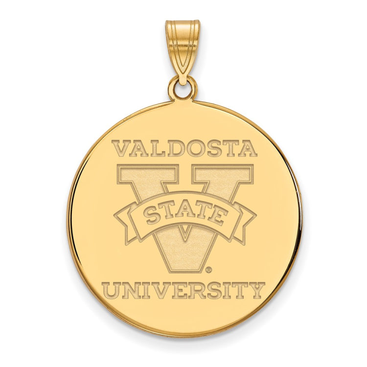 14k Gold LogoArt Valdosta State University Extra Large Disc Pendant