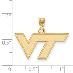 14k Gold LogoArt Virginia Tech V-T Small Pendant