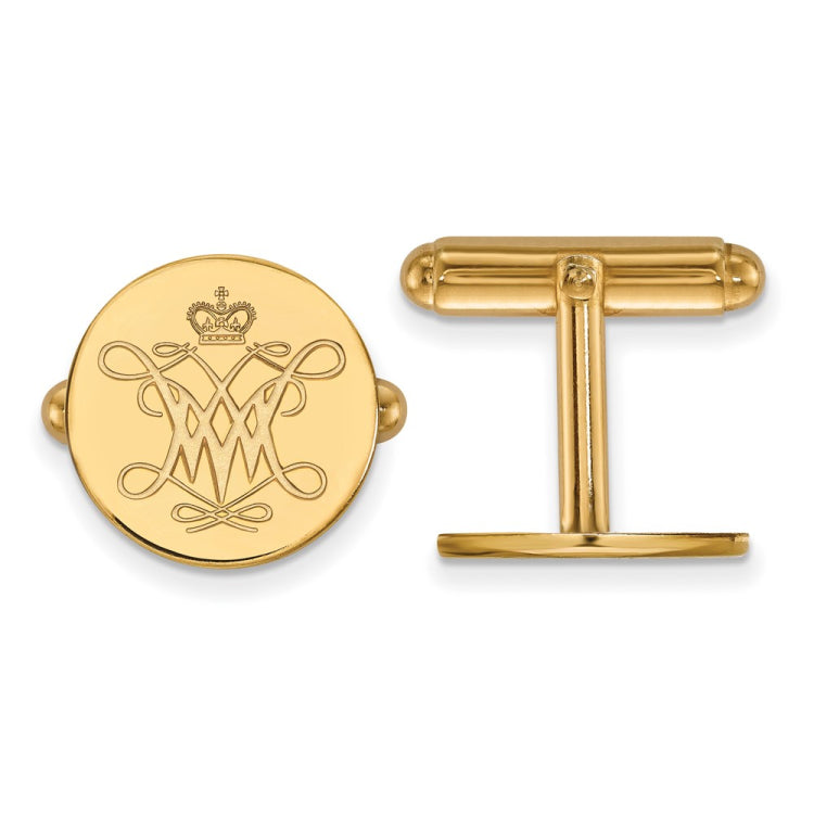 14k Gold LogoArt College of William and Mary Cuff Links
