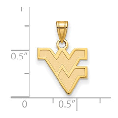 14k Gold LogoArt West Virginia University W-V Small Pendant