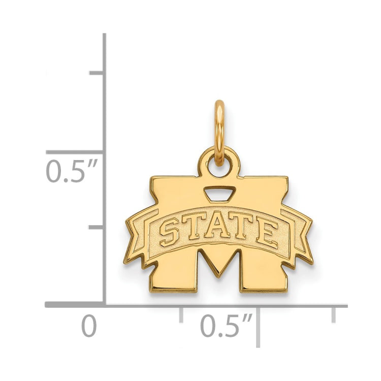 10ky LogoArt Mississippi State University XS Pendant