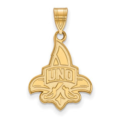 14k Gold LogoArt University of New Orleans U-N-O Large Pendant