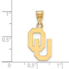14k Gold LogoArt University of Oklahoma O-U Medium Pendant