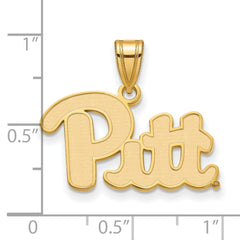 14k Gold LogoArt University of Pittsburgh Medium Pendant