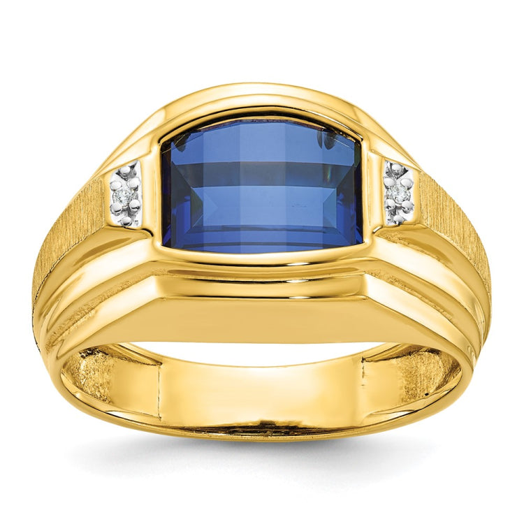 Men's YG Ring with Soft Satin Finish Mounting