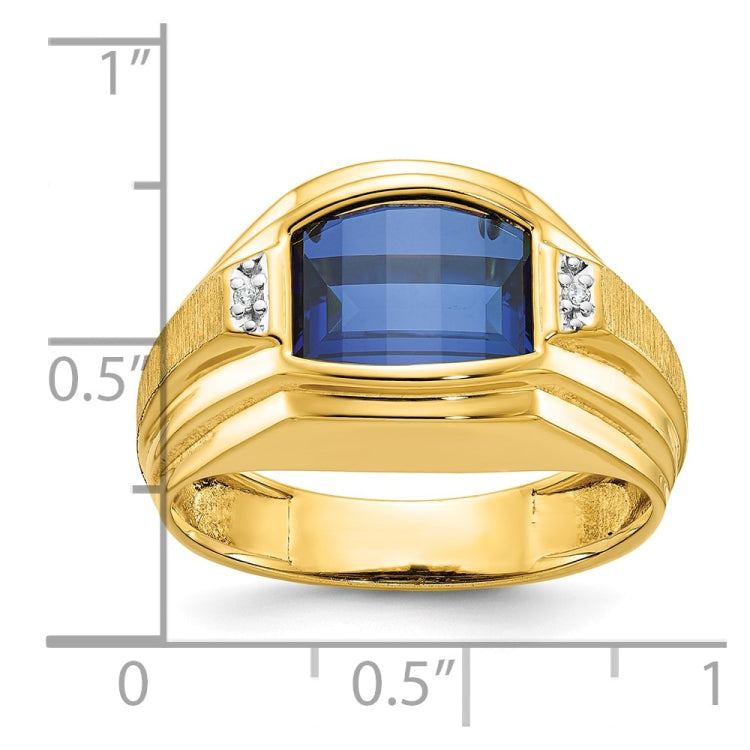 Men's YG Ring with Soft Satin Finish Mounting