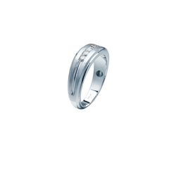 Men's White Gold Prince-Cut Diamond Band 3/4ct TDW