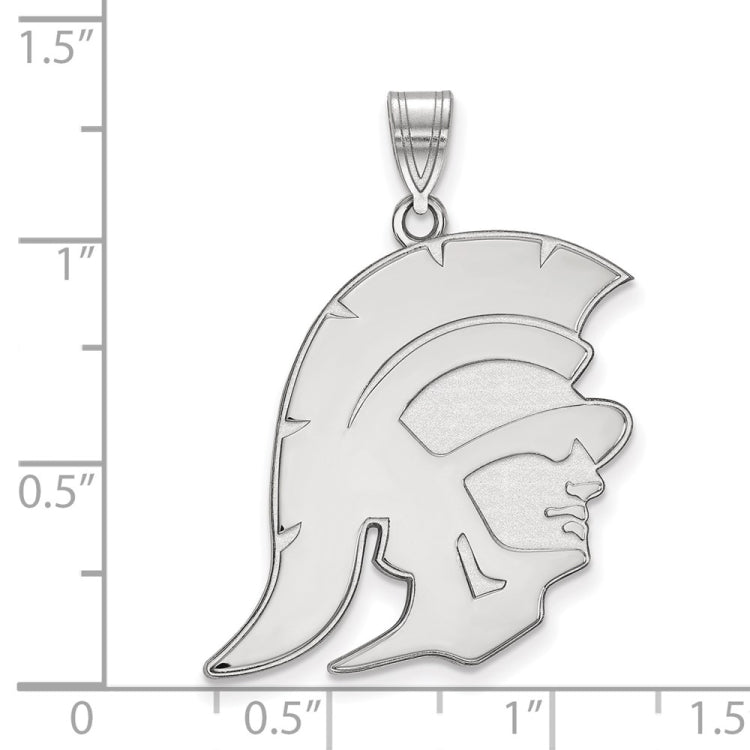 10k White Gold University of Southern California Trojan Extra Large Pendant