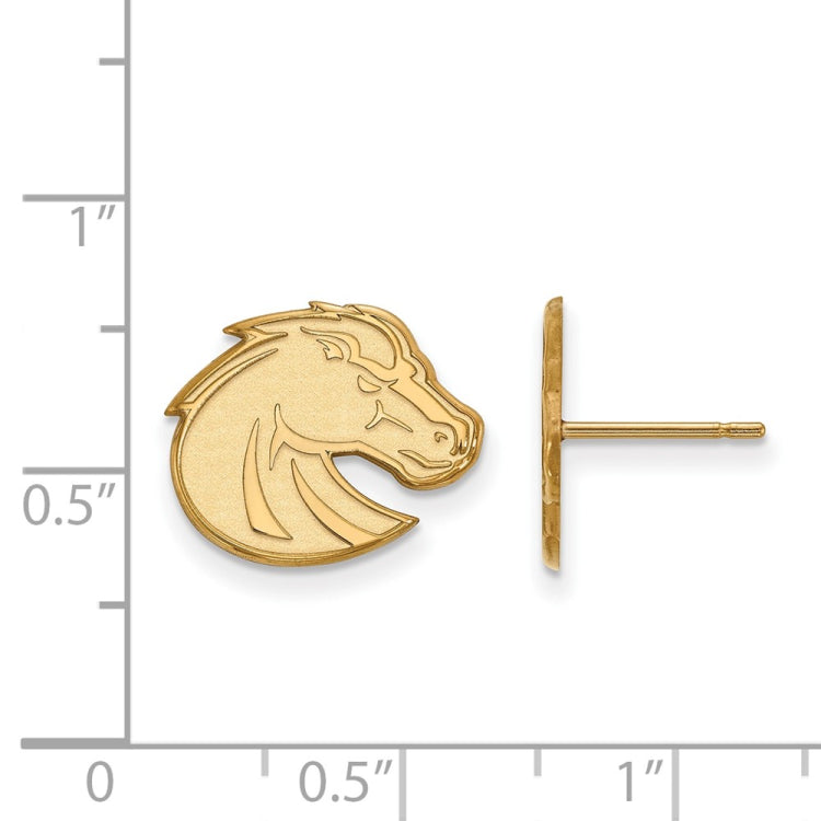 10k Gold LogoArt Boise State University Bronco Small Post Earrings