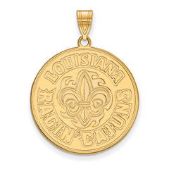 14k Gold LogoArt University of Louisiana at Lafayette Extra Large Pendant