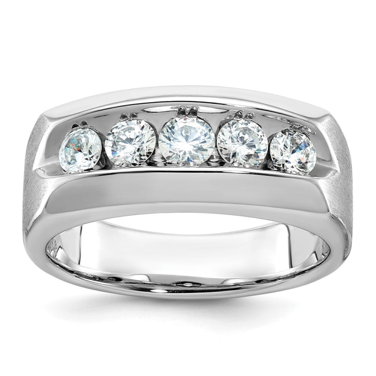 Men's WG Wedding Band with Satin Finish Sides Mounting