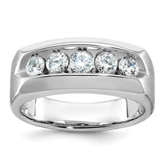 Men's WG Wedding Band with Satin Finish Sides Mounting