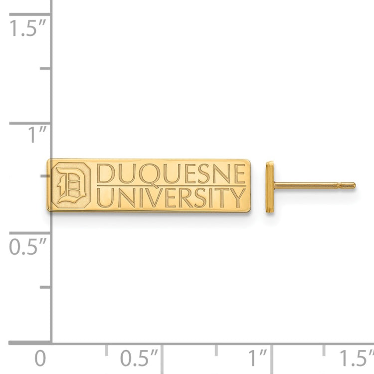 10ky LogoArt Duquesne University Small Post Earrings