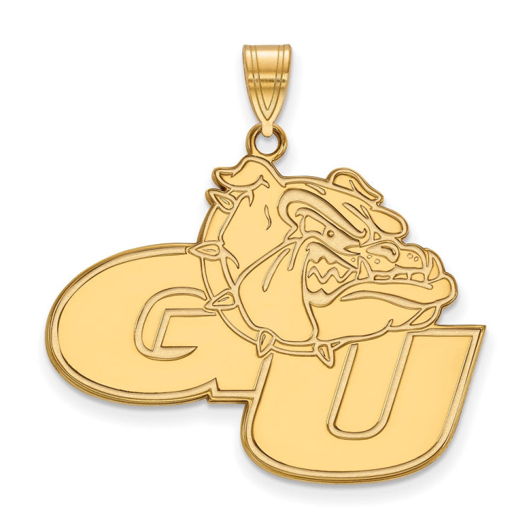 14k Gold LogoArt Gonzaga University G-U Bulldog Extra Large Pendant