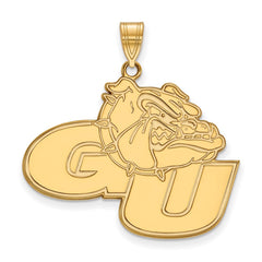 14k Gold LogoArt Gonzaga University G-U Bulldog Extra Large Pendant